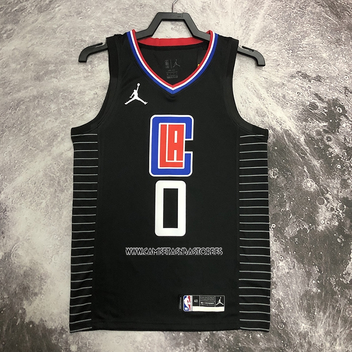 Russell Westbrook NO 0 Camiseta Los Angeles Clippers Statement 2022-23 Negro